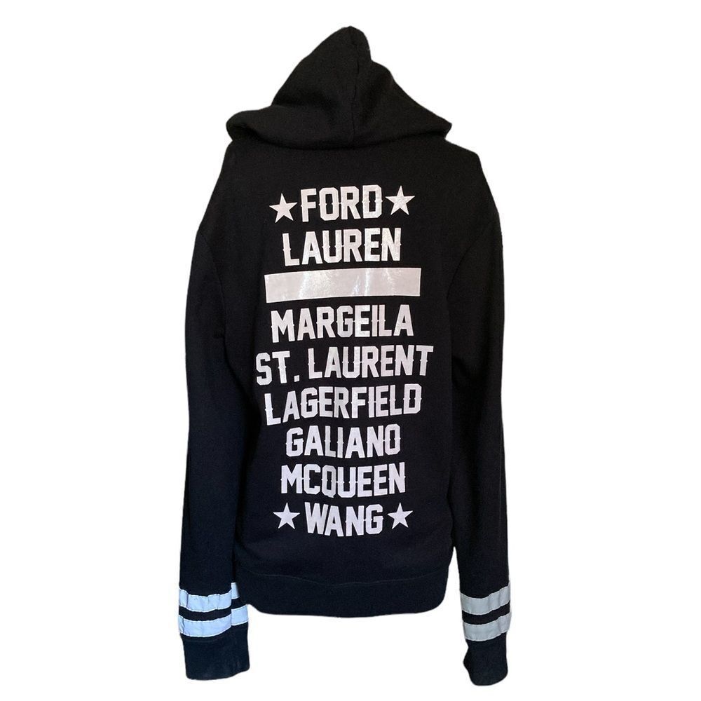 Rare!  GRIND HOUSE Black Label - Fashion Designer Hoodie with reflective strips